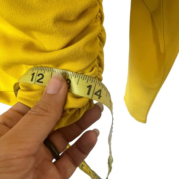 Marciano by Guess Yellow Kimono Long Sleeve V Neck Top Medium - Picture 9 of 9